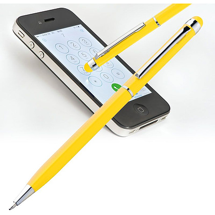 Ручка шариковая автоматическая "New Orleans", 0.7 мм, желтый, серебристый, стерж. синий - 3