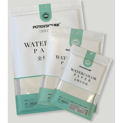 Бумага для акварели "Potentate", хлопок, горячий пресс, 13.5х19 см, 10 листов - 3