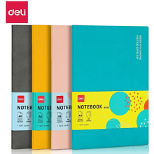 Блокнот "Deli", А5, 80 листов, линейка, серый