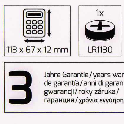 Калькулятор карманный Rebell "Starlet BX", 8-разрядный, серо-бирюзовый - 4