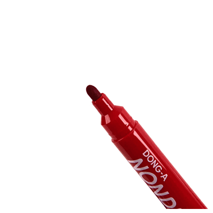 Маркер перманентный "Non-Dry", красный - 4
