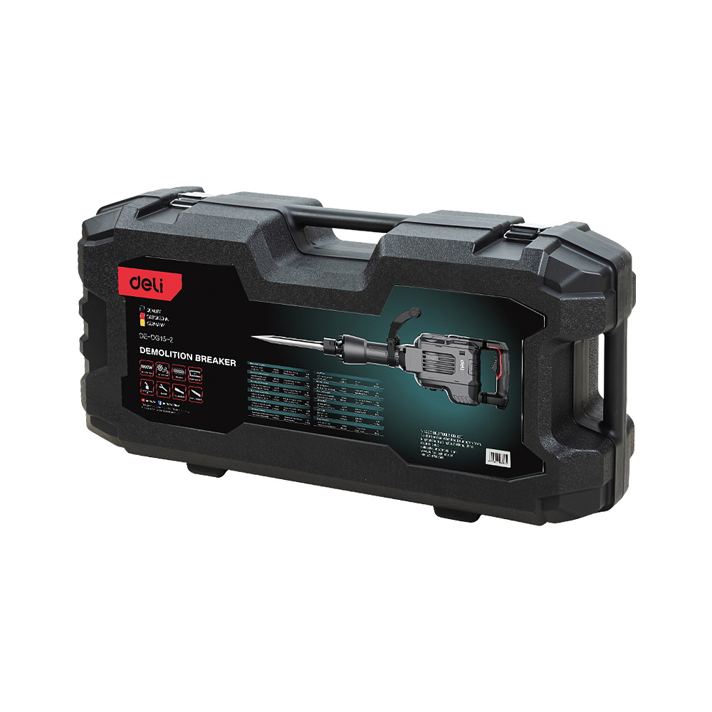 Молоток отбойный Deli RS DE-DG15-2E 1800 Вт, 65 Дж, 2100 уд/мин, кейс - 4