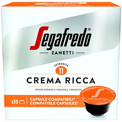 Капсулы "Segafredo" Crema Ricca для кофемашин Dolce Gusto, 10 порций