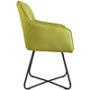 Кресло AksHome FLORIDA, велюр, светло-зеленый, металл черный - 4