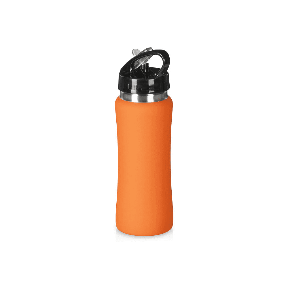 Бутылка для воды "Bottle C1", 600 мл, софт.-тач, оранжевый - 2