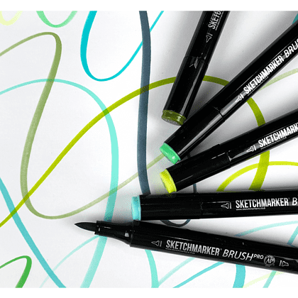 Маркер перманентный двусторонний "Sketchmarker Brush", CG3 прохладный серый 3 - 5