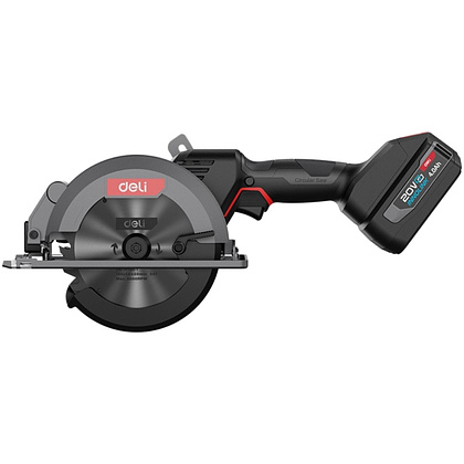 Пила циркулярная Deli RS EDE-YJ20-1D4, аккум., 150 мм, 6900 об/мин., до 40 мм., 4 А·ч*2, з/у 2А, коробка, черный - 3
