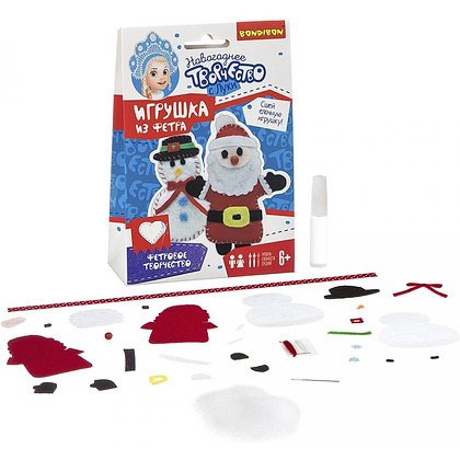 Набор для творчества "Елочные игрушки: Снеговичок и Дед Мороз" - 2