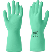 Перчатки латексные HQ Profiline, р-р L, с х/б покрытием, зеленый