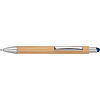 Набор "Macma 1255804": ручка шариковая автоматическая и роллер, бамбук, синий, светло-коричневый - 3