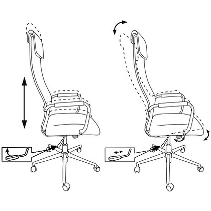 Кресло для руководителя "Бюрократ KB-9/DG", ткань, металл, синий - 5