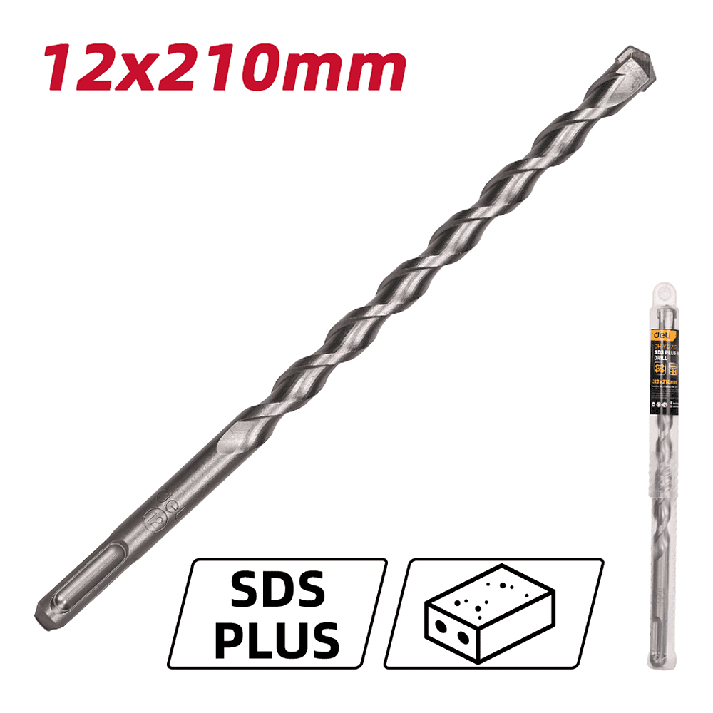 Бур по бетону Deli YS EDH-Y12210, 12 x 210 мм, SDS-PLUS - 2
