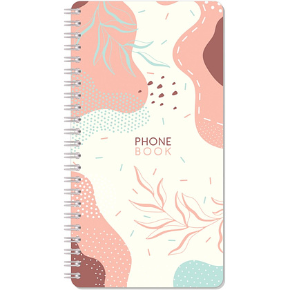 Книга алфавитная "Стиль. Flora", А5, 80 листов,  спираль, разноцветный