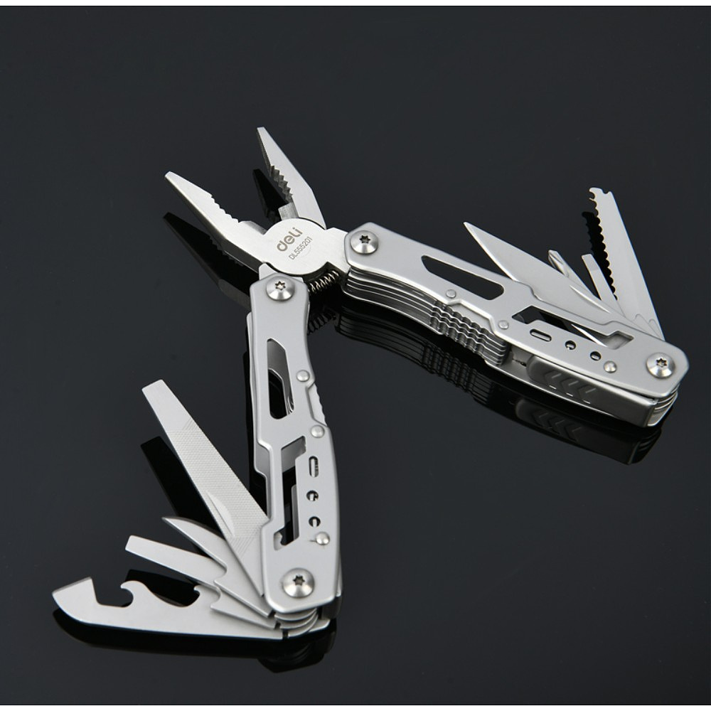 Мультитул Deli YS EDL555201, 13 функций, алюминий, серый - 4