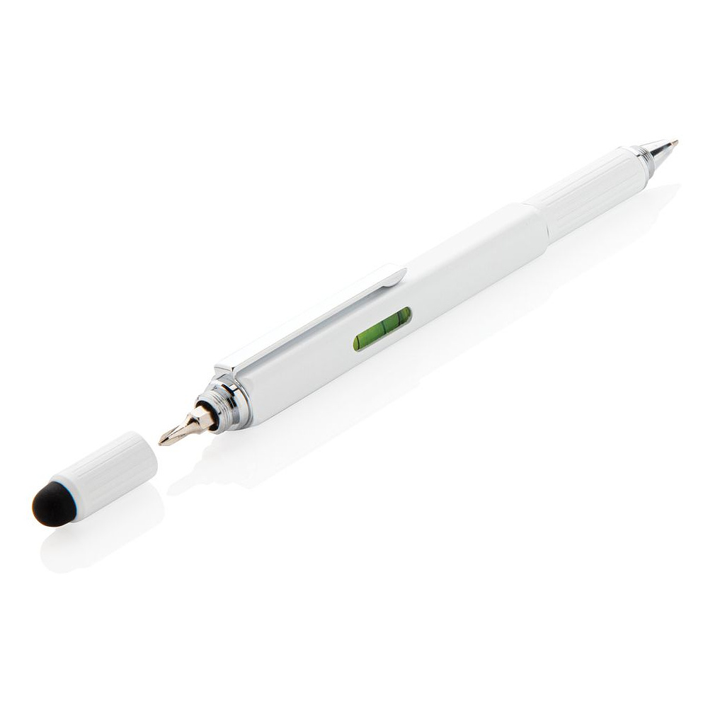 Ручка многофункциональная "P221.553", белый, серебристый - 2