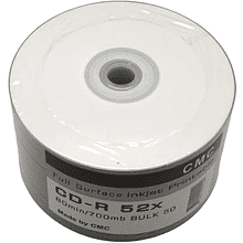 Диск CD-R, 700Mб, 52x, CMC Printable, 50 шт