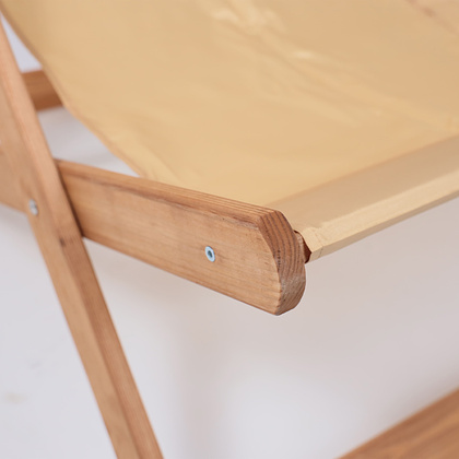 Кресло-шезлонг двойной DYATEL, ткань, бежевый, массив сосны  - 8