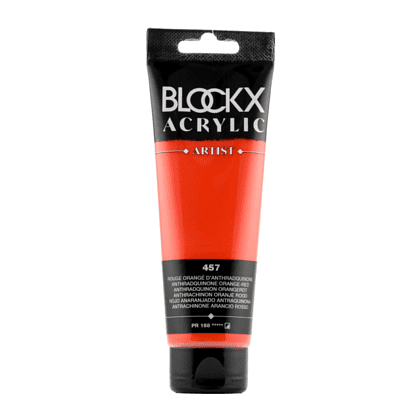 Краски акриловые "Blockx", 457 антракиновый оранжево-красный, 120 мл
