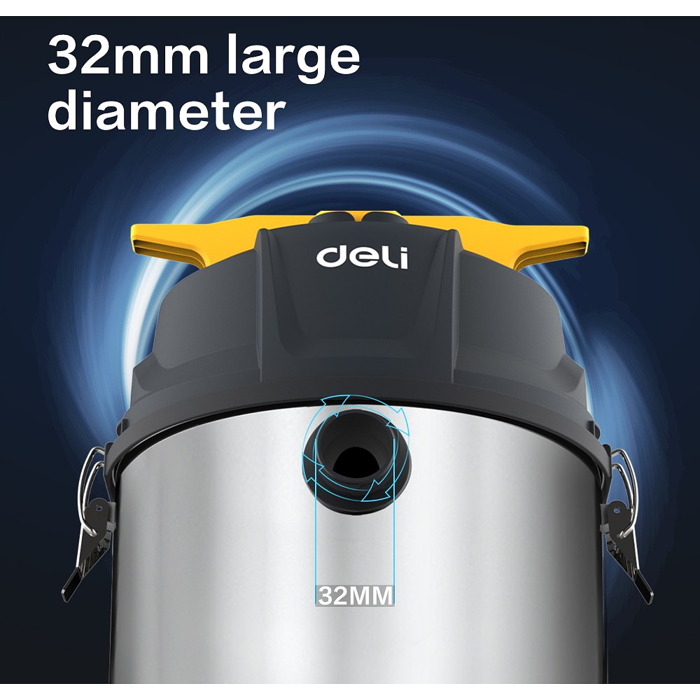 Пылесос сетевой Deli YS EDL881825, 1400 Вт, 21 кПа, 25 л, черный - 6