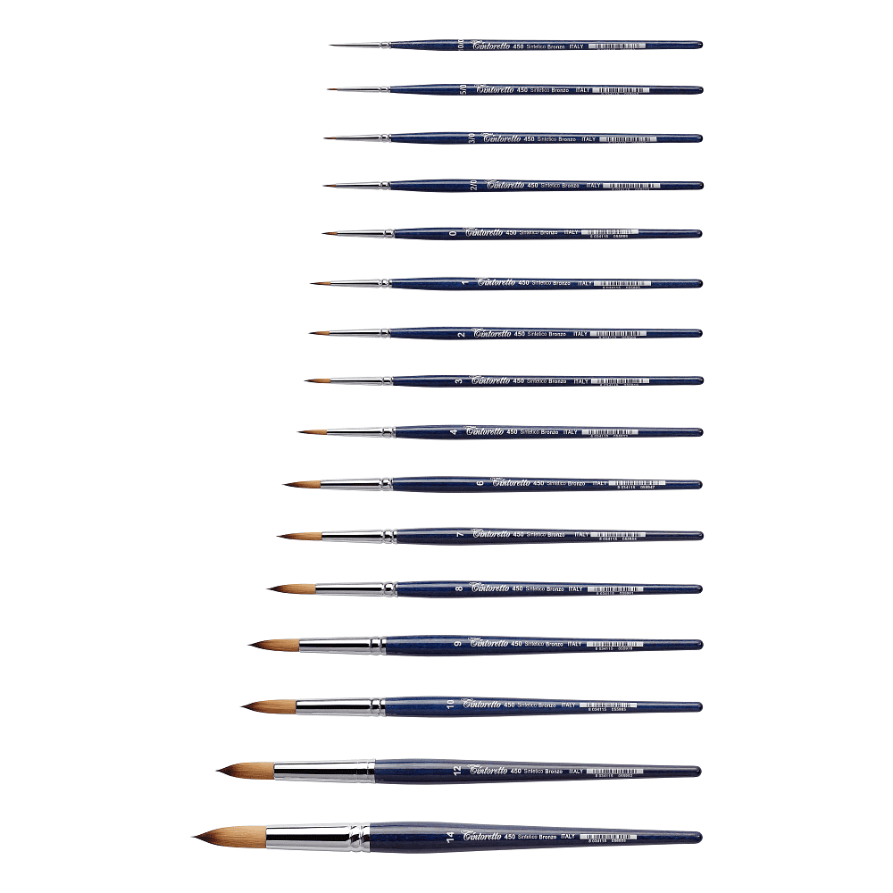 Кисть для рисования "Tintoretto Bronze", синтетика, круглая, №2 - 2