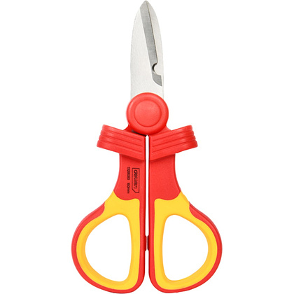 Ножницы диэлектрические Deli YS DQ90301, 160 мм, красный, желтый