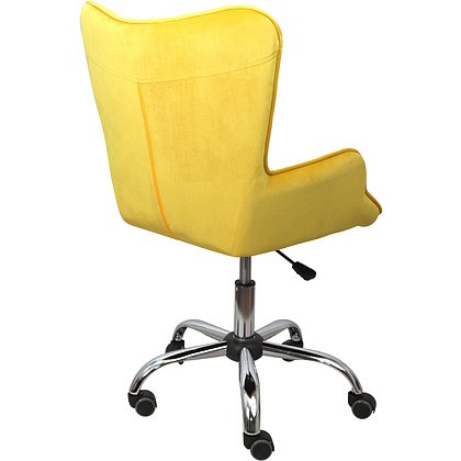 Кресло для персонала AksHome "Bella", велюр, металл, желтый - 4