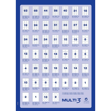 Самоклеящиеся этикетки универсальные MULTI 3, 38х21.2 мм, 100 листов, белый - 2