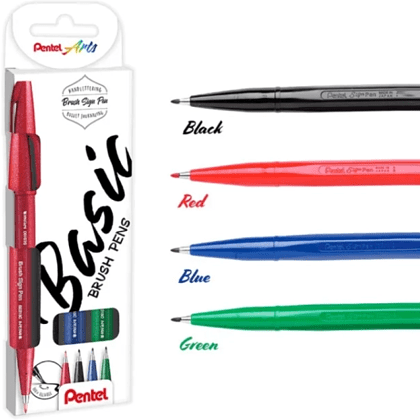 Маркер-кисть "Brush Sign pen. Basic", 4 шт - 2
