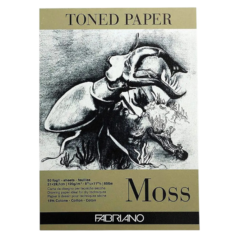 Блок бумаги для рисования "Fabriano. Moss", 21х29,7 см, 120 г/м2, 50 листов