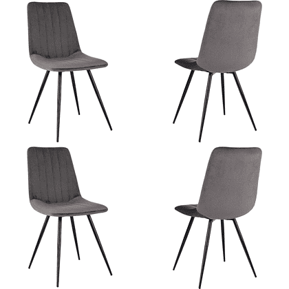 Стул Бюрократ "CH-K6_4", ткань, темно-бежевый, металл, комплект 4шт