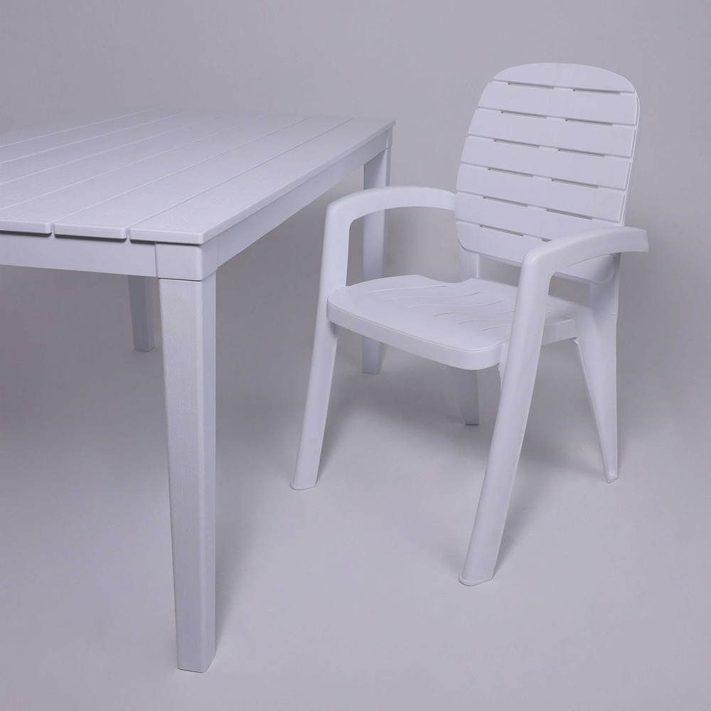 Кресло садовое "Прованс", пластик, белый - 2