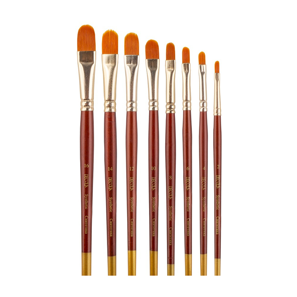 Кисть "Decola", синтетика, овальная, №16 - 6