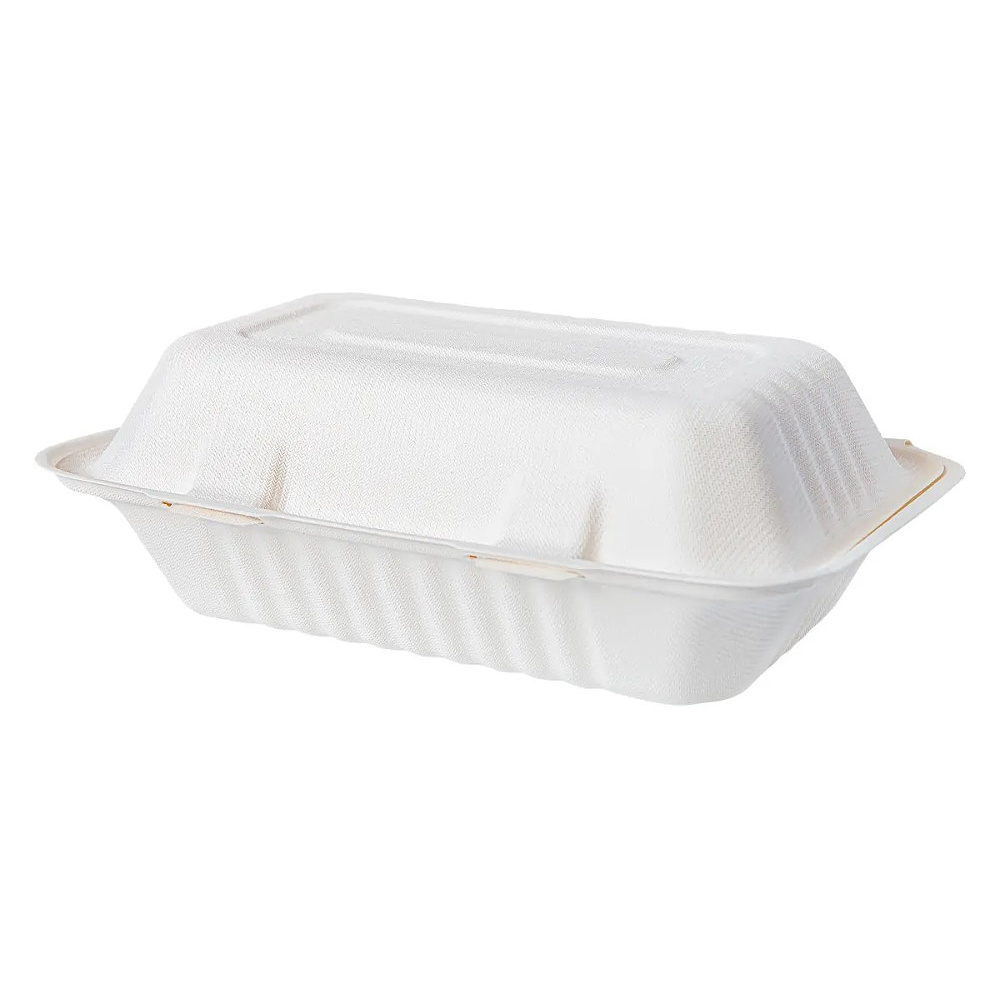 Ланч-бокс 230x158x79 мм, 1 секция, сахарный тростник, 100шт/упак