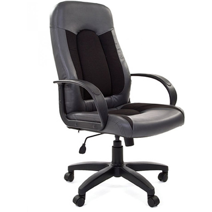 Кресло для руководителя "Chairman 429", экокожа, пластик, черный - 3