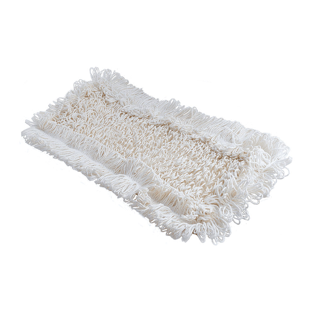 Насадка для плоской швабры, 100х10 см,  хлопок, полиэстер, петельная, карманы