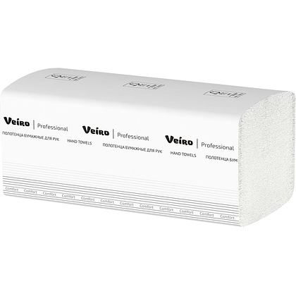 Полотенца бумажные "Veiro Professional Comfort", V-сложение, 2 слоя, 200 листов