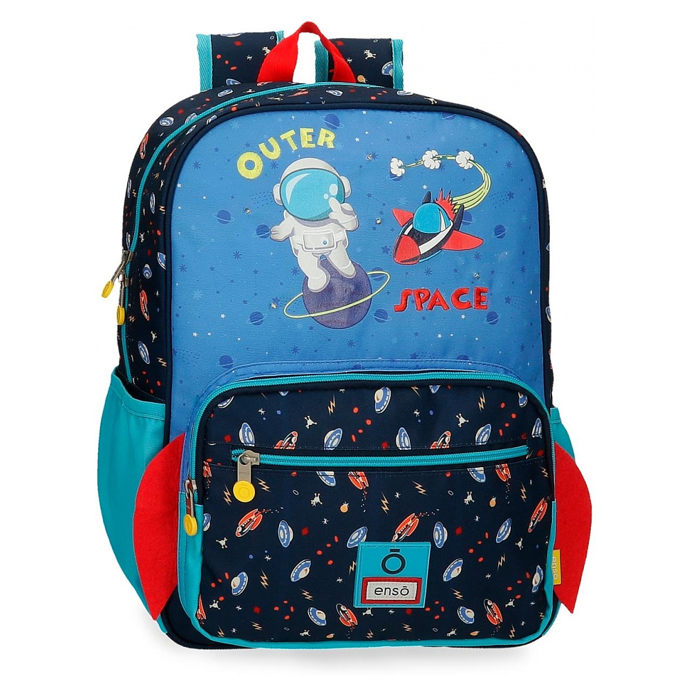 Рюкзак школьный Enso "Outer space" L, синий, черный