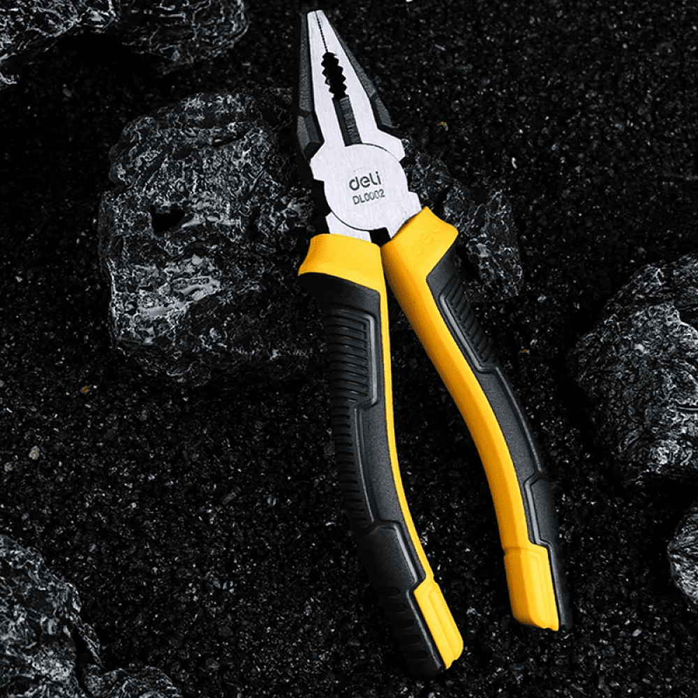 Плоскогубцы Deli YS EDL0002, 180 мм, 2-х компонентные рукоятки - 5