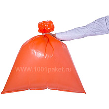 Мешки для мусора ПВД Ромашка Стандарт, 35 л, 25 мкм, 50х58 см, 10 шт/рулон, оранжевый, с завязками