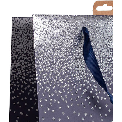 Пакет бумажный подарочный "Navy ombre", 12.7x9x35.5 см, разноцветный - 5