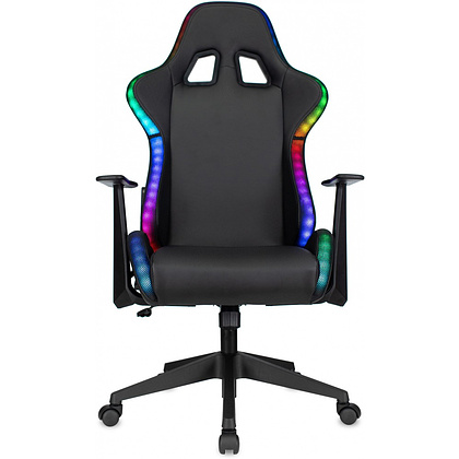 Кресло игровое Бюрократ "Zombie GAME RGB", экокожа, ткань, пластик, черный - 9