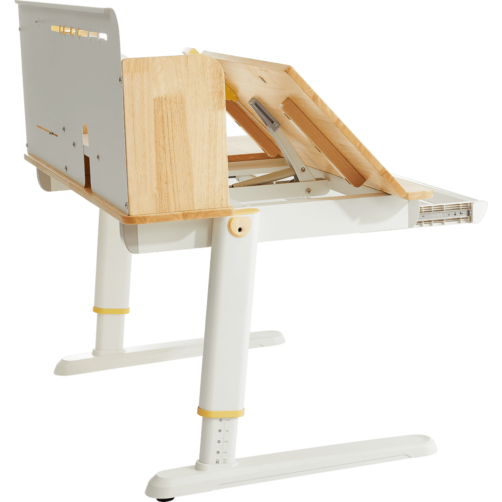 Стол Ergosmart регулируемый Galleon, 1200х700х(520-760) мм, гевея, с книжной полкой - 14