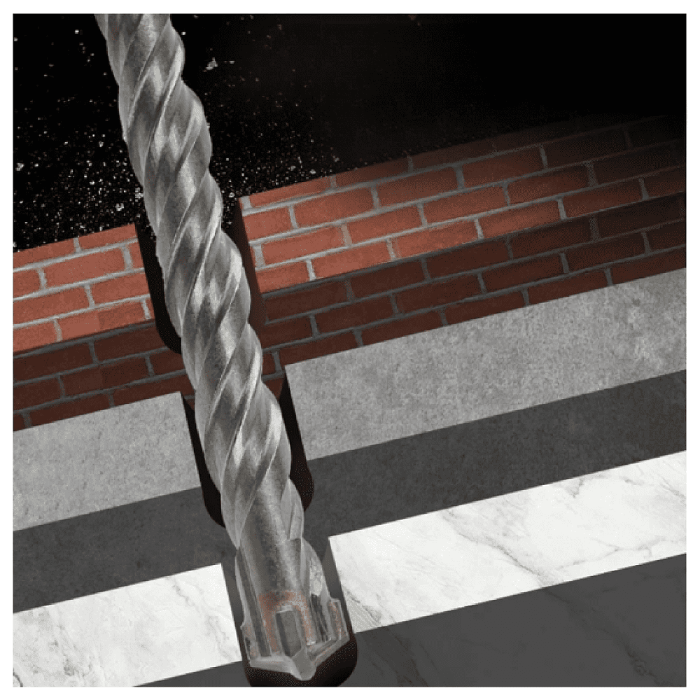 Бур по бетону Deli YS EDH-YCZ16008-E1, 8 x 160 мм, X-Tip, SDS-PLUS - 6