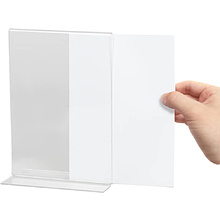 Стойка информационная "Brauberg", настольная, A4, вертикальная, прозрачный