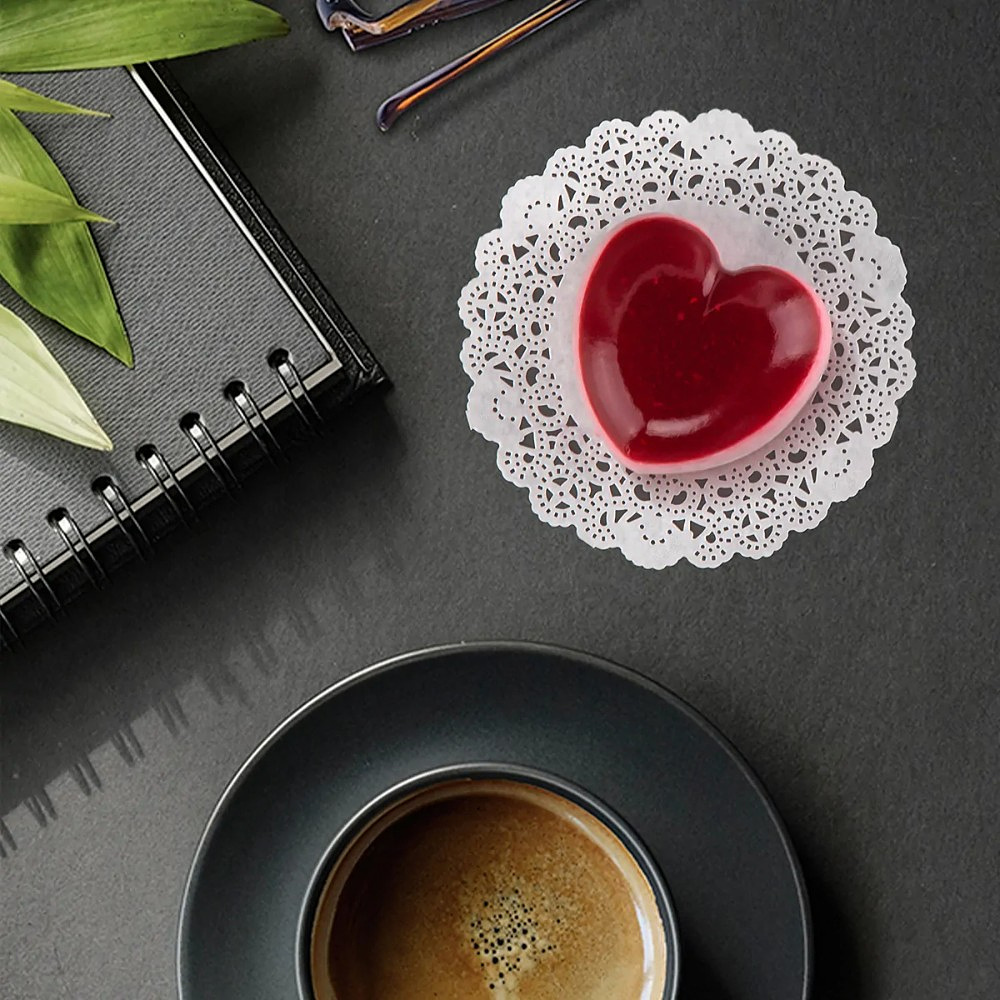 Салфетки бумажные ажурные AVIORA, d=12 см, 250 шт, белый - 4