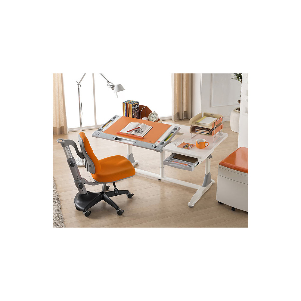 Стол Comf-Pro King Desk, 1400х765х(530-770) мм, белый, зеленый - 7