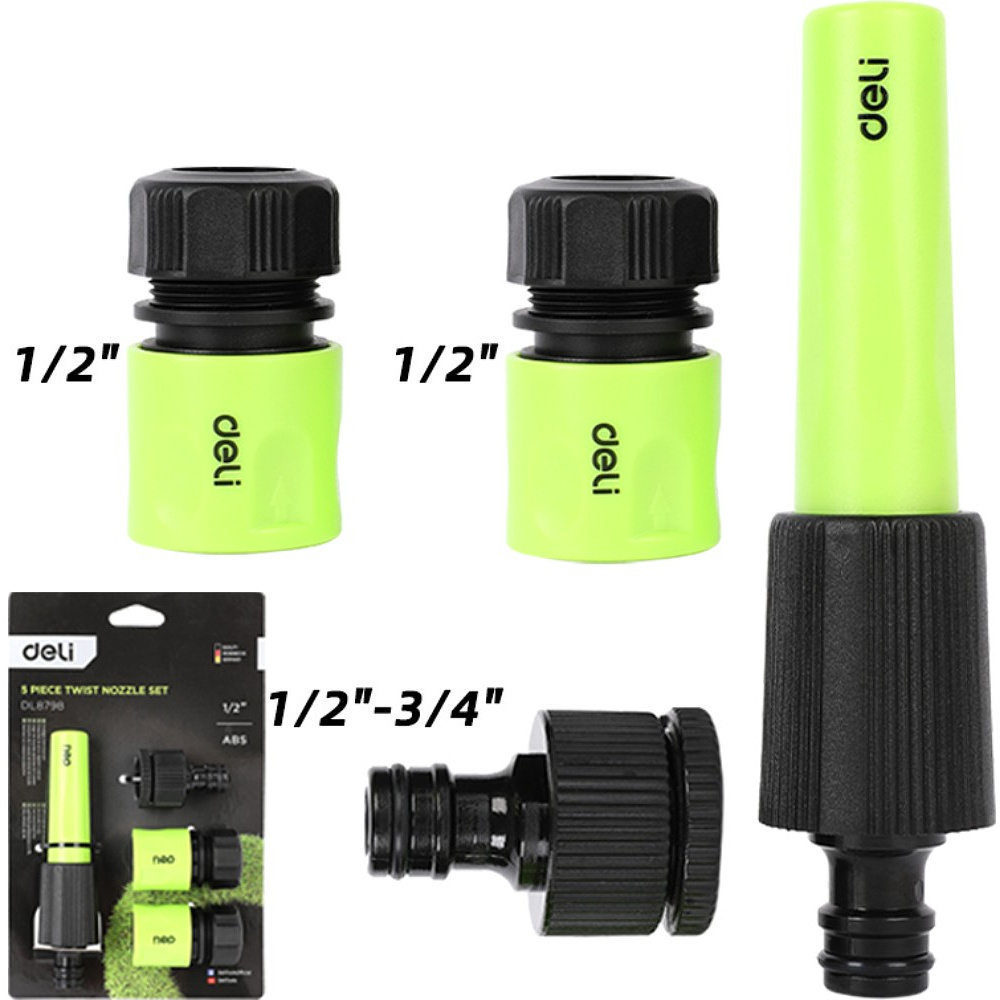 Набор соединителей-коннекторов Deli GS EDL8798, 1/2", 4 шт. - 2