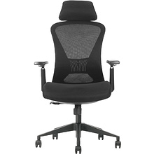 Кресло для руководителя EVOLUTION "OFFICE COMFORT", ткань, сетка, пластик, черный