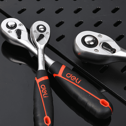 Ключ-трещотка Deli RS EDQ43802, 1/2", 250 мм, 72 зуба - 3