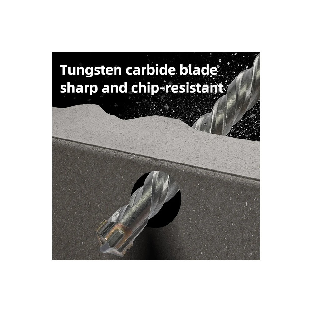 Бур по бетону Deli YS EDH-YCZ16012-E1, 12x160 мм, X-Tip, SDS-PLUS - 7